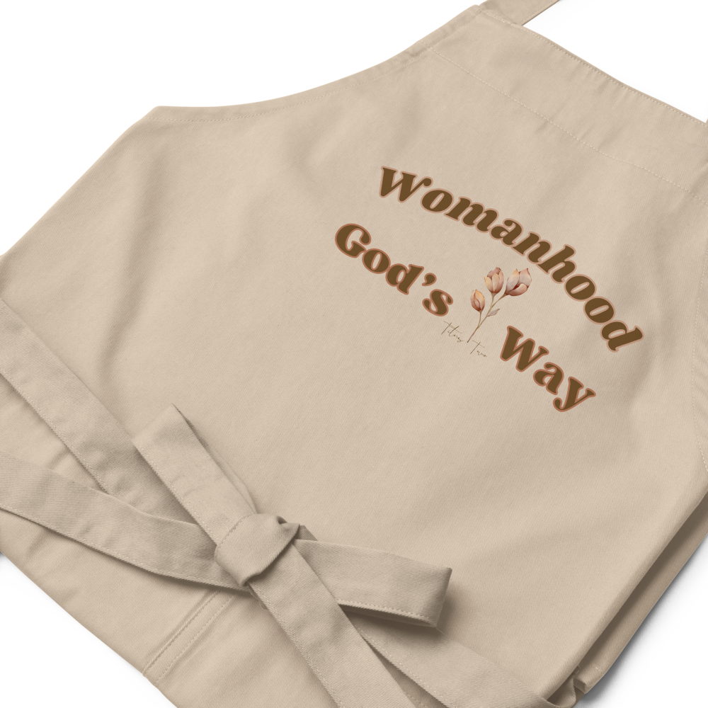Womanhood God’s Way Khaki Chef’s Apron