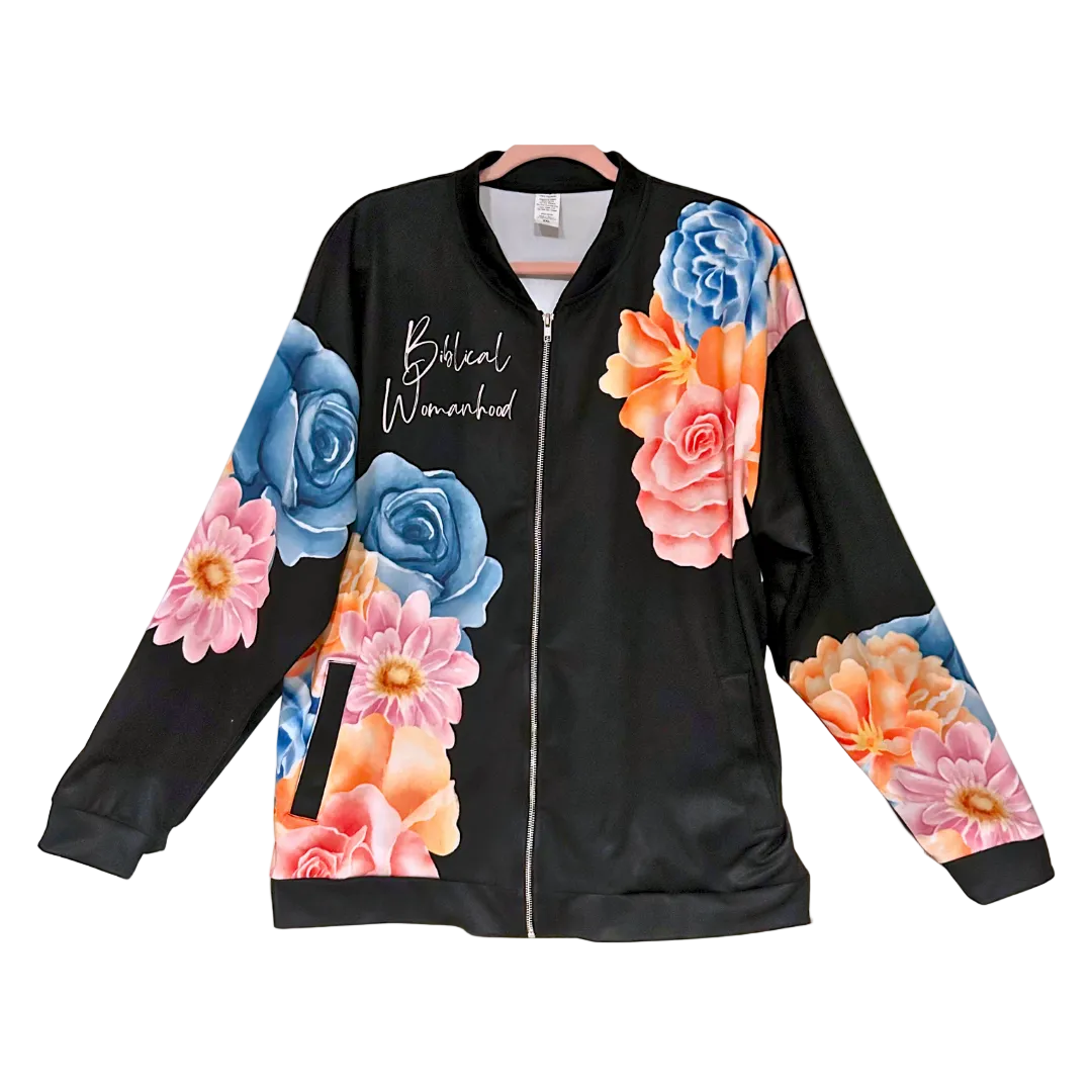 Black Biblical Womanhood Floral Jacket