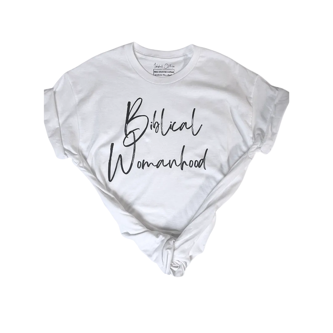 Biblical Womanhood 2.0 Comfortable T-Shirt White and Black