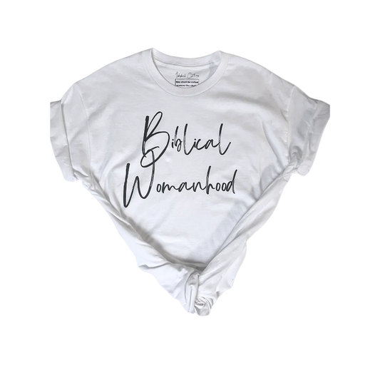 Biblical Womanhood 2.0 Comfortable T-Shirt White and Black