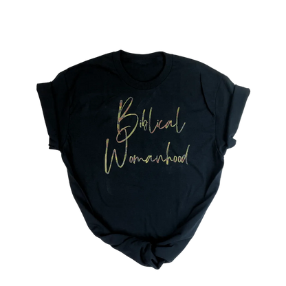 Biblical Womanhood 2.0 Camouflage (Black) T-Shirt