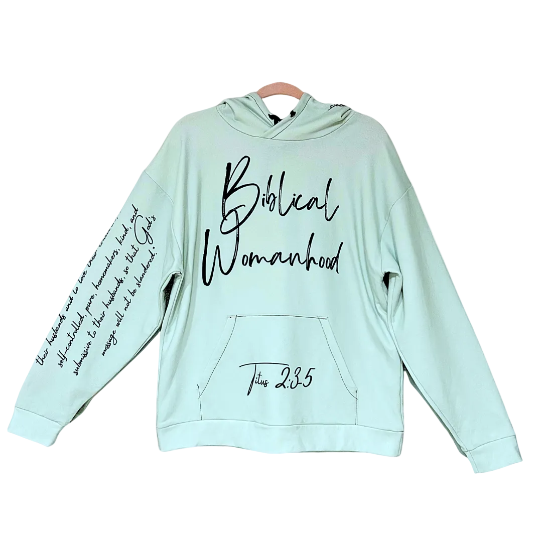 Titus 2:3-5 Mint and Black Hoodie