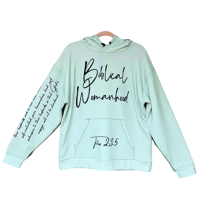 Titus 2:3-5 Mint and Black Hoodie
