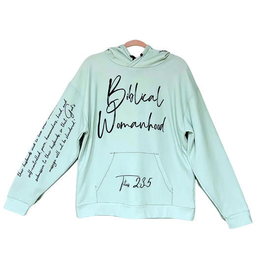 Titus 2:3-5 Mint and Black Hoodie