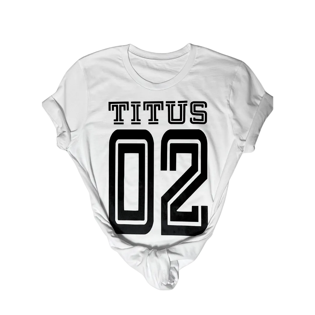 Titus 02 Class T-Shirt-White and Black